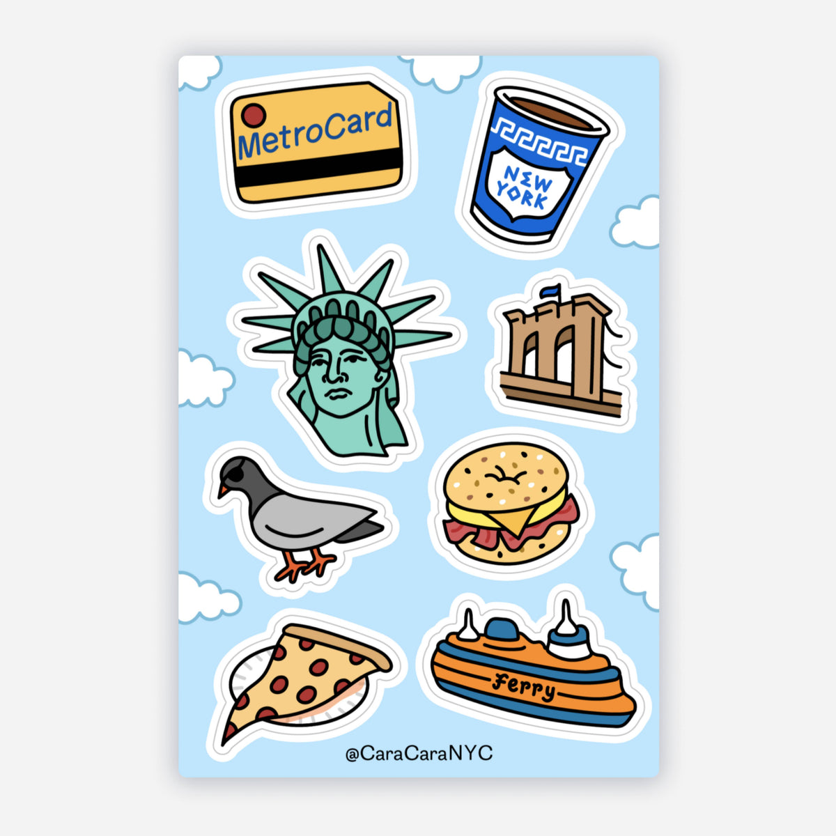 NYC 4"x6" Sticker Sheet