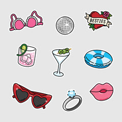 Bachelorette Party 4"x6" Sticker Sheet