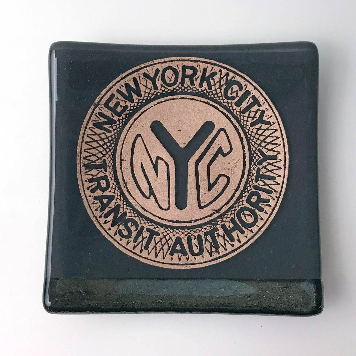 New York City Subway Token Glass 4.5" Catch-All Dish