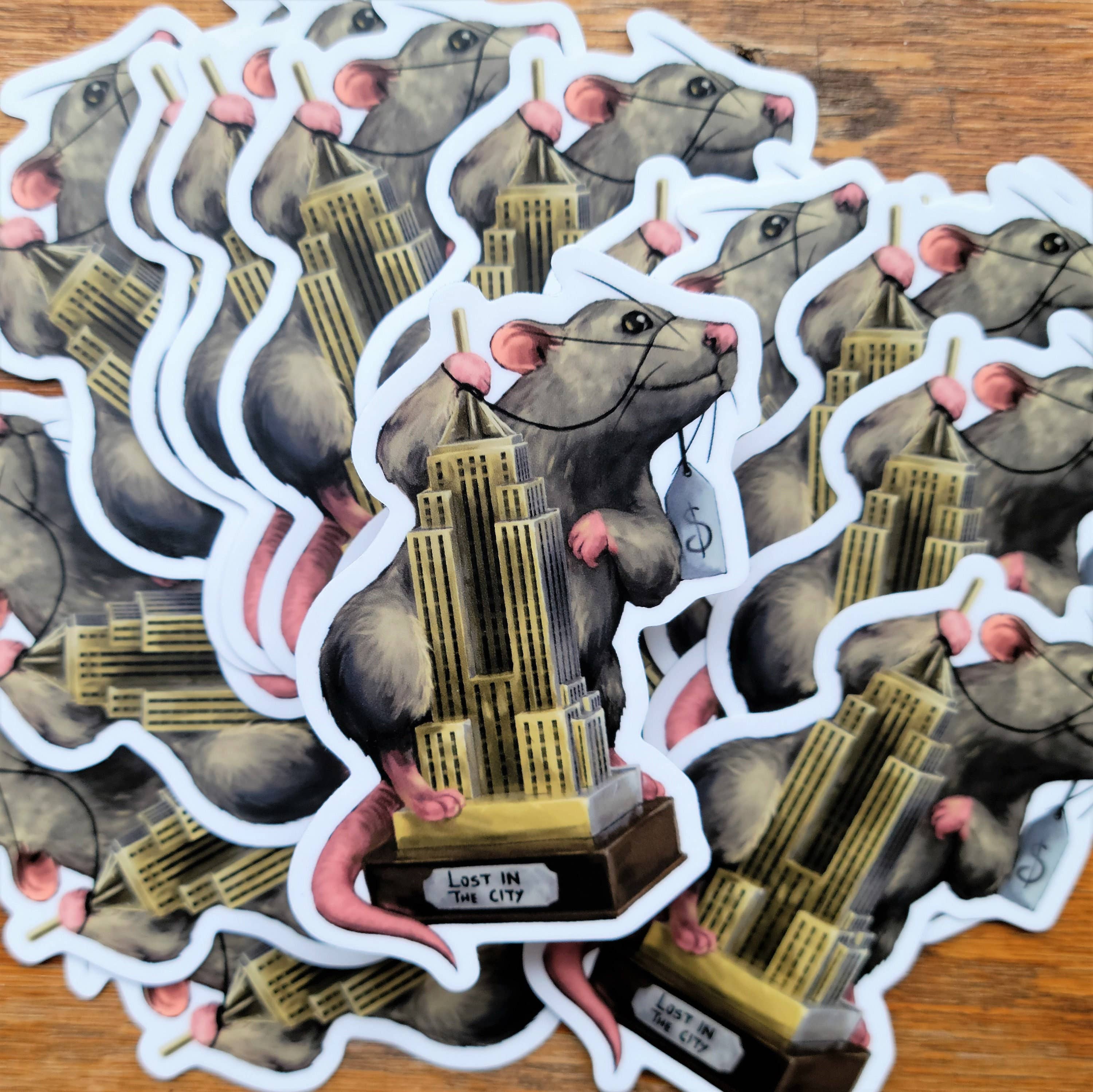 Empire State Souvenir Rat Vinyl Sticker