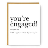 You're Engaged! (Sweet) - Engagement & Wedding Card