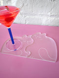 Perfect Nap (CATS) Set of Two Clear Acrylic Coasters