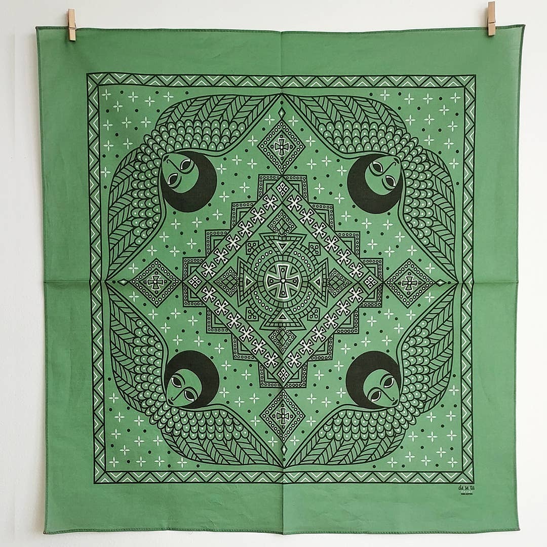 Mystical Afro Angels Ethiopian-Inspired Bandana - Green
