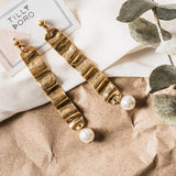 Wave & Pearl Earrings