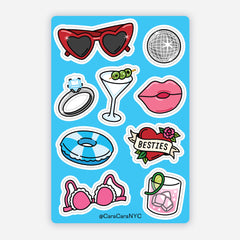 Bachelorette Party 4"x6" Sticker Sheet