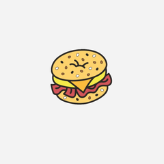 Bacon Egg and Cheese 1" Enamel Pin