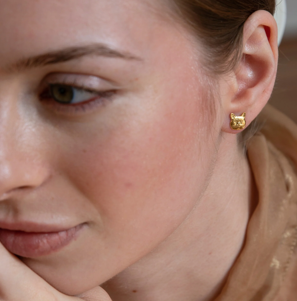 Cat Stud Earrings