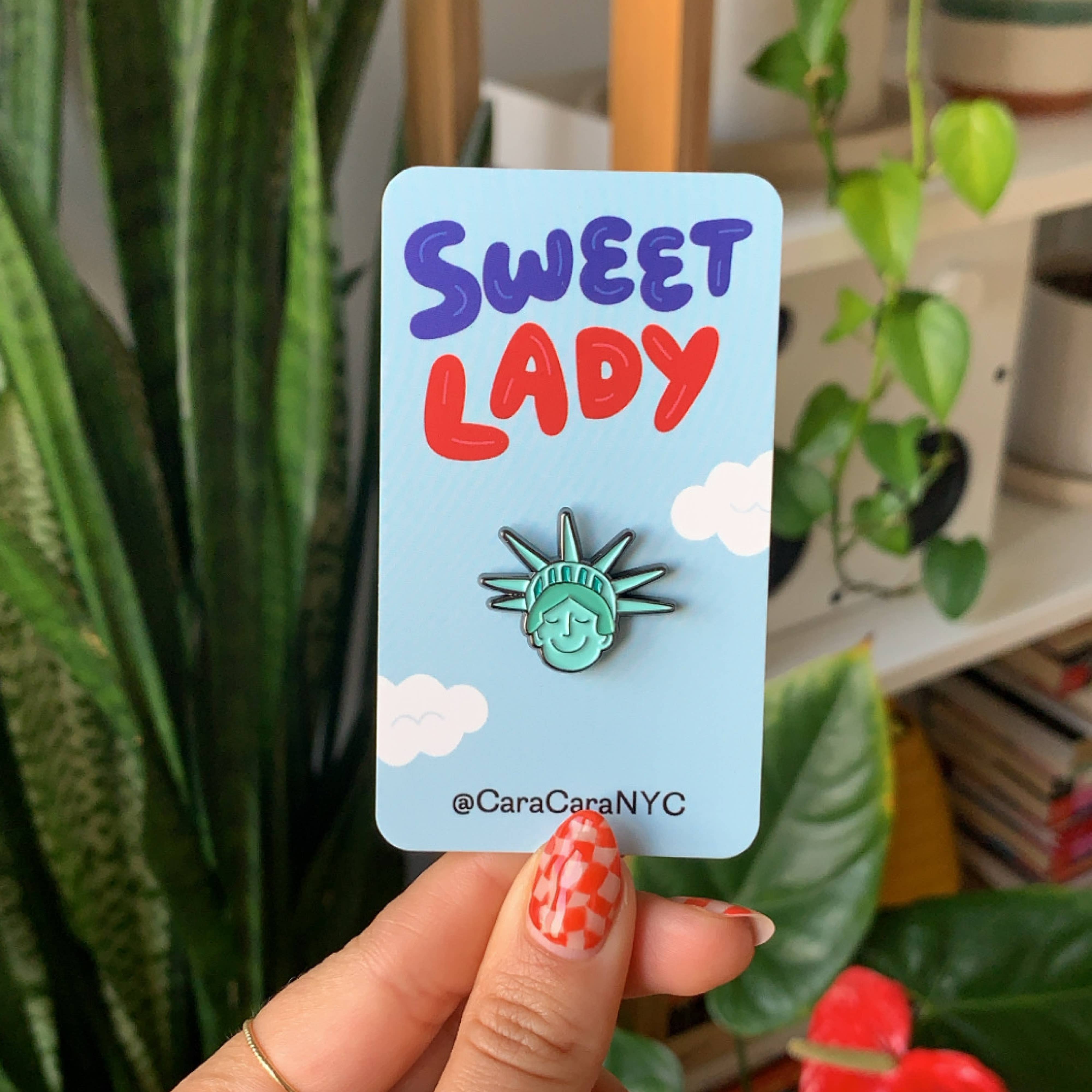 Sweet Lady Liberty 1" Enamel Pin