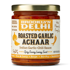 Roasted Garlic Achaar (Spicy Indian Condiment)