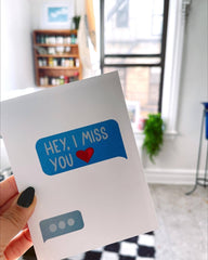 Hey, I Miss You Greeting Card