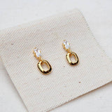 Oval Drop Studs