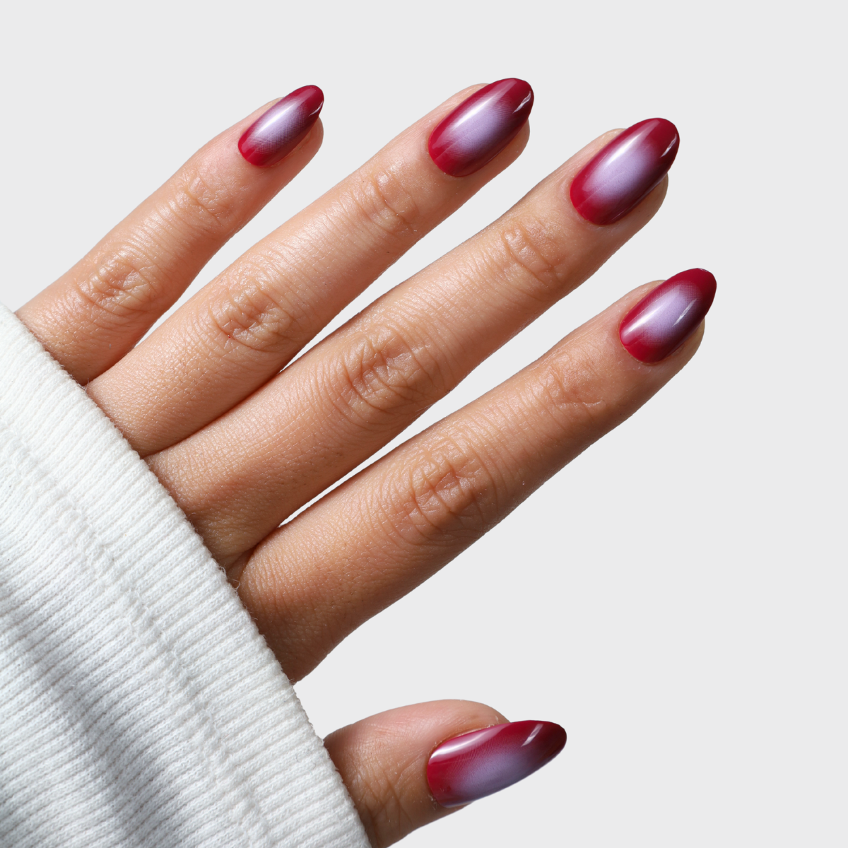 Burgundy Aura Nails