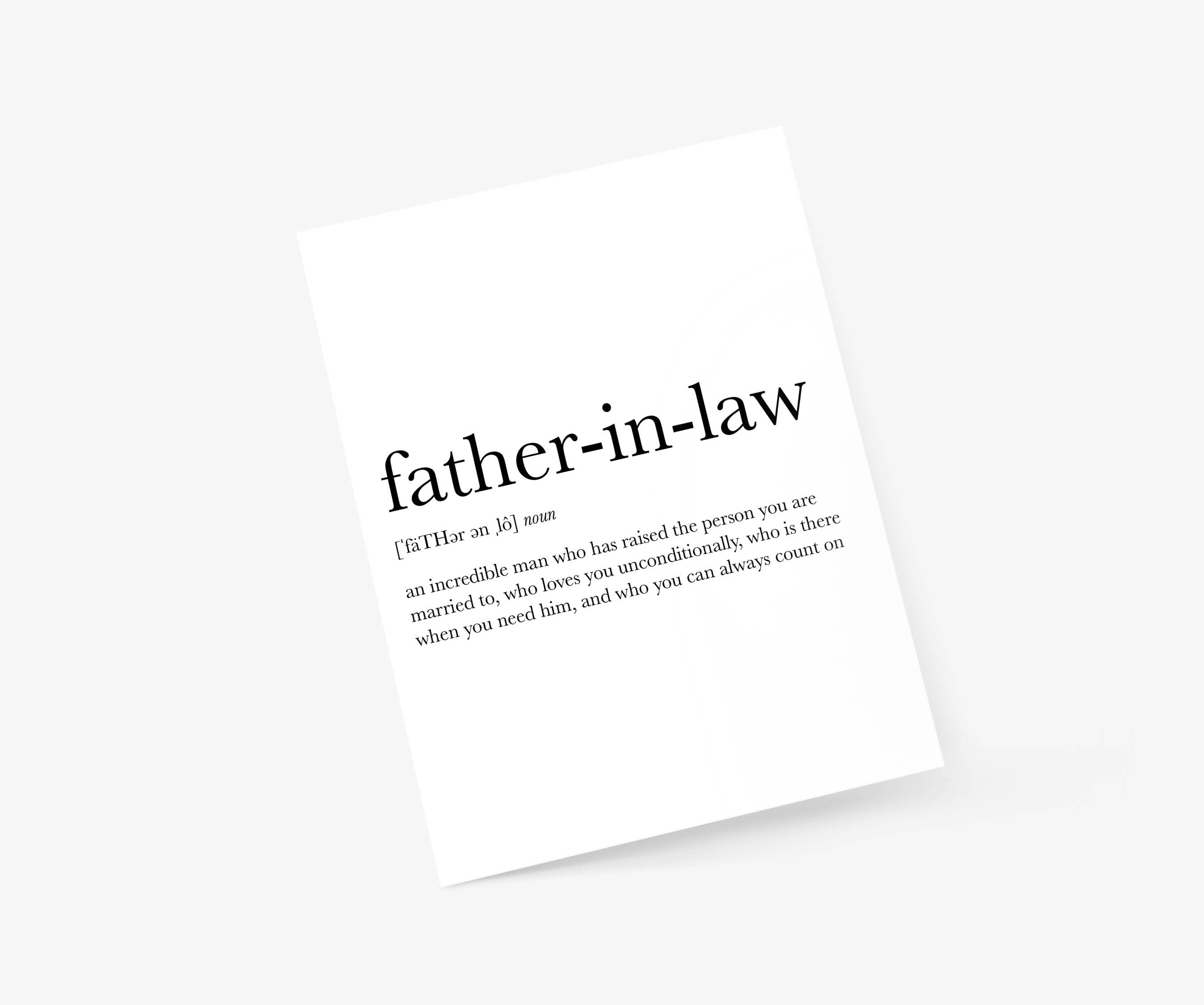 Father-in-Law Definition - Father's Day Card