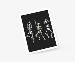 Dancing Skeletons - Halloween Greeting Card