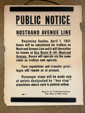 Trolley Public Notice 1951