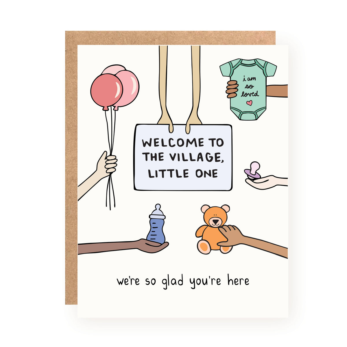 Welcome to the Village Baby Card