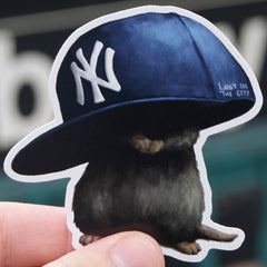 Yankees Hat Rat Vinyl Sticker