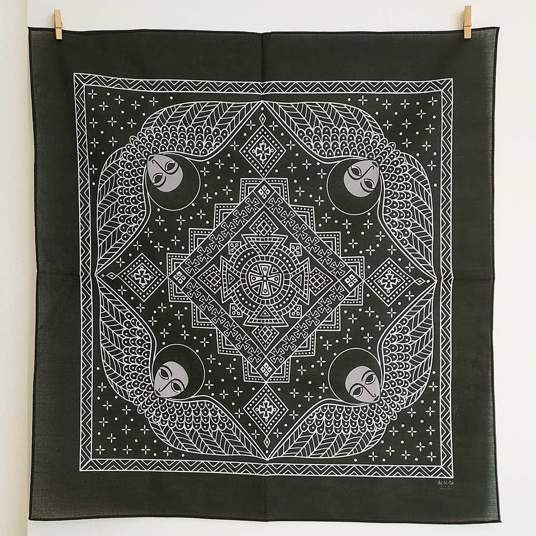 Mystical Afro Angels Ethiopian-Inspired Bandana - Black