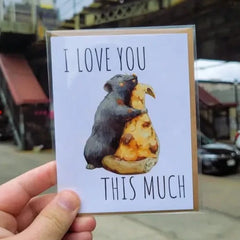 Pizza Rat Love Greeting Card