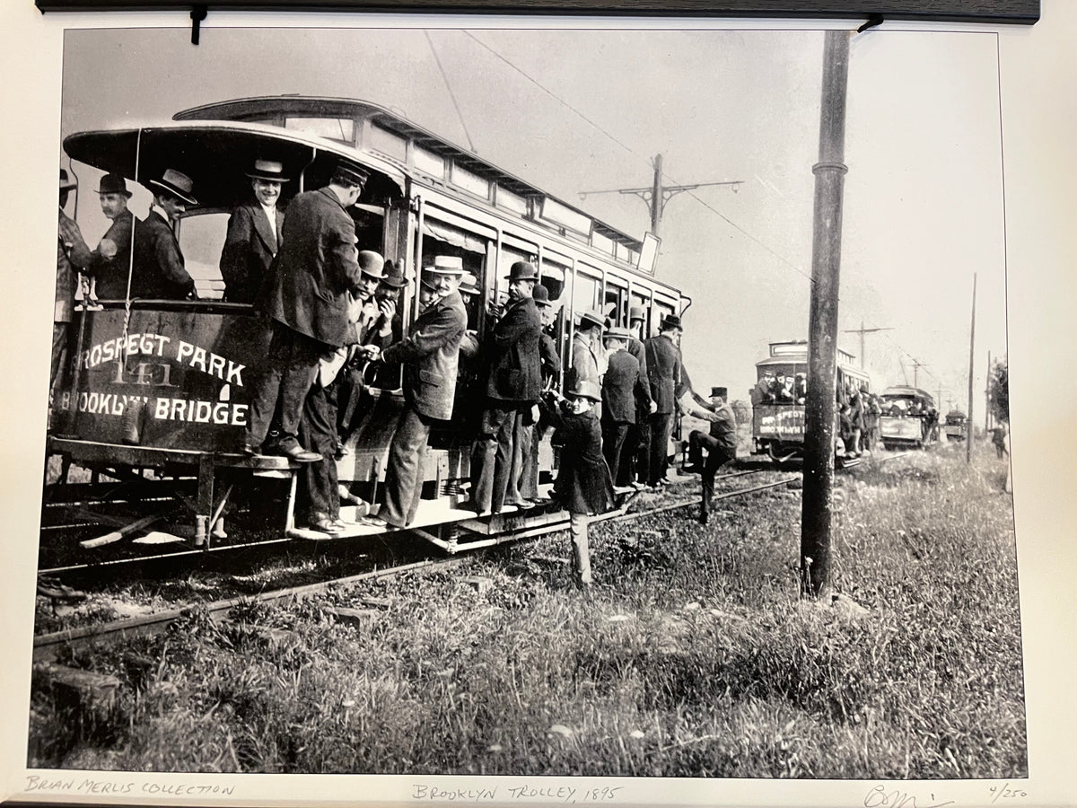 1885 Prospect Park Brooklyn Bridge Trolley | Historic Photo Print