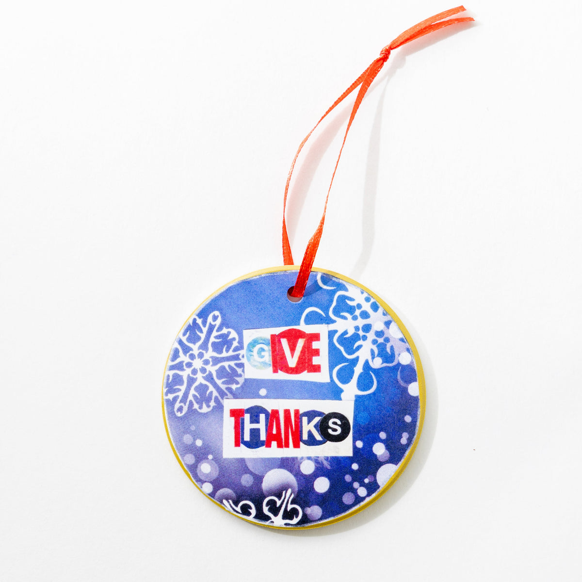 Al Diaz Artist Ornament ceramic ornament artist design Give Thanks 