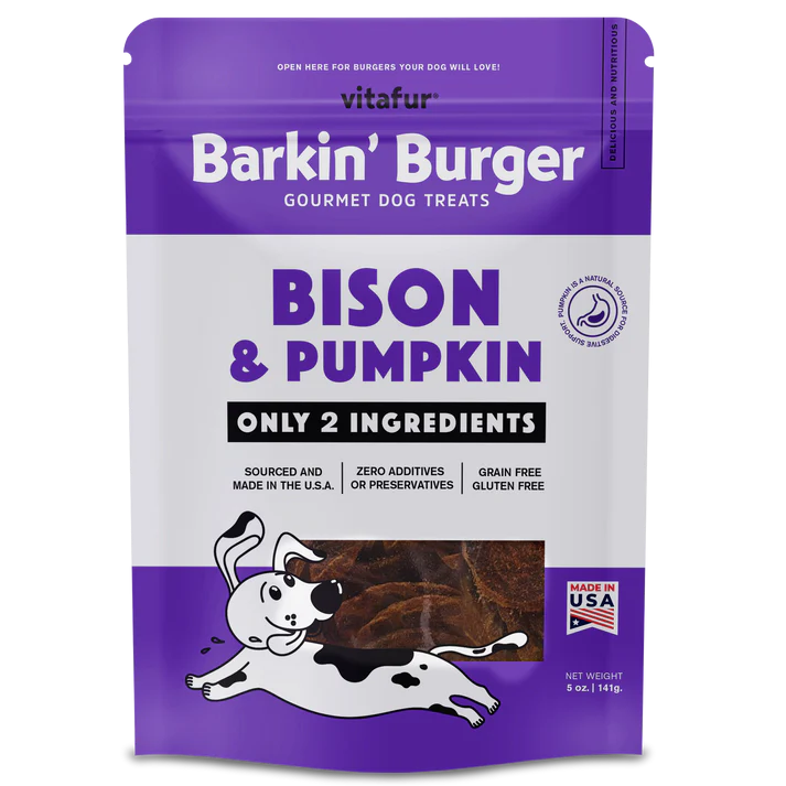 Vitafur Barkin Burger Bison & Pumpkin Dog Treat