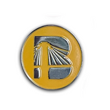 B Icon Silver Enamel Pin