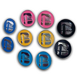 B Icon Silver Enamel Pin