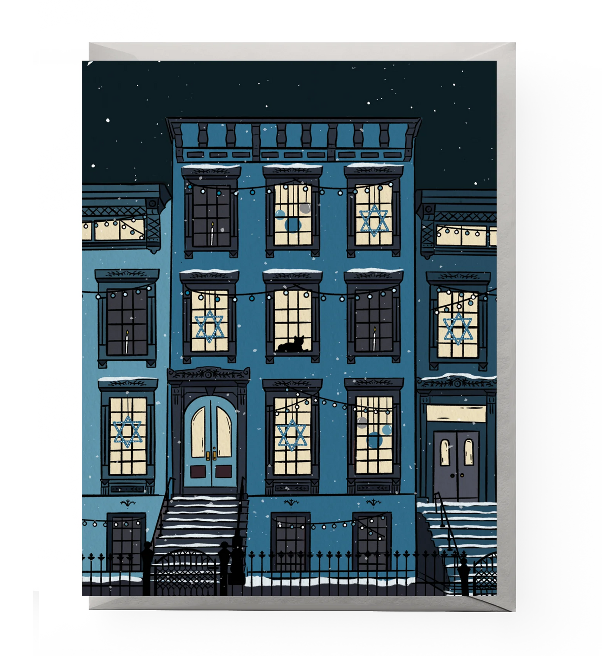 Hanukkah Brownstone Card