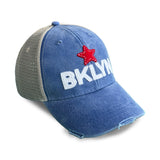 BKLYN Trucker Hat Distressed (Blue)