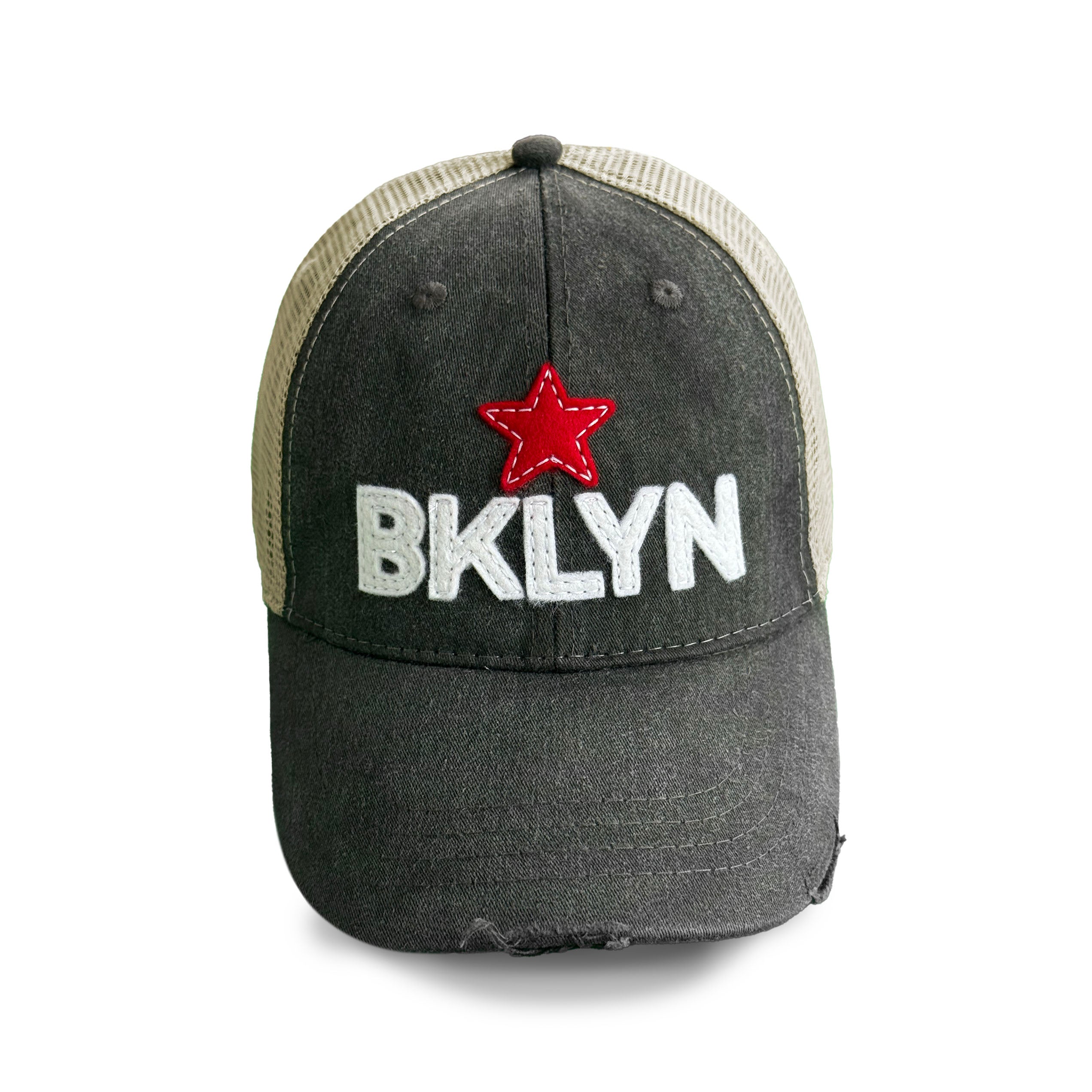 BKLYN Trucker Hat Distressed (Gray)