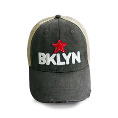 BKLYN Trucker Hat Distressed (Gray)