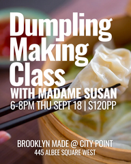 September 18 | Dumpling Making Class with Madame Susan