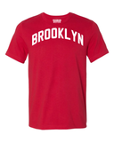 Brooklyn T-Shirt Red with White Letters