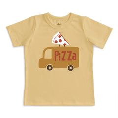 Short-Sleeve Graphic Tee - Pizza Truck Yellow