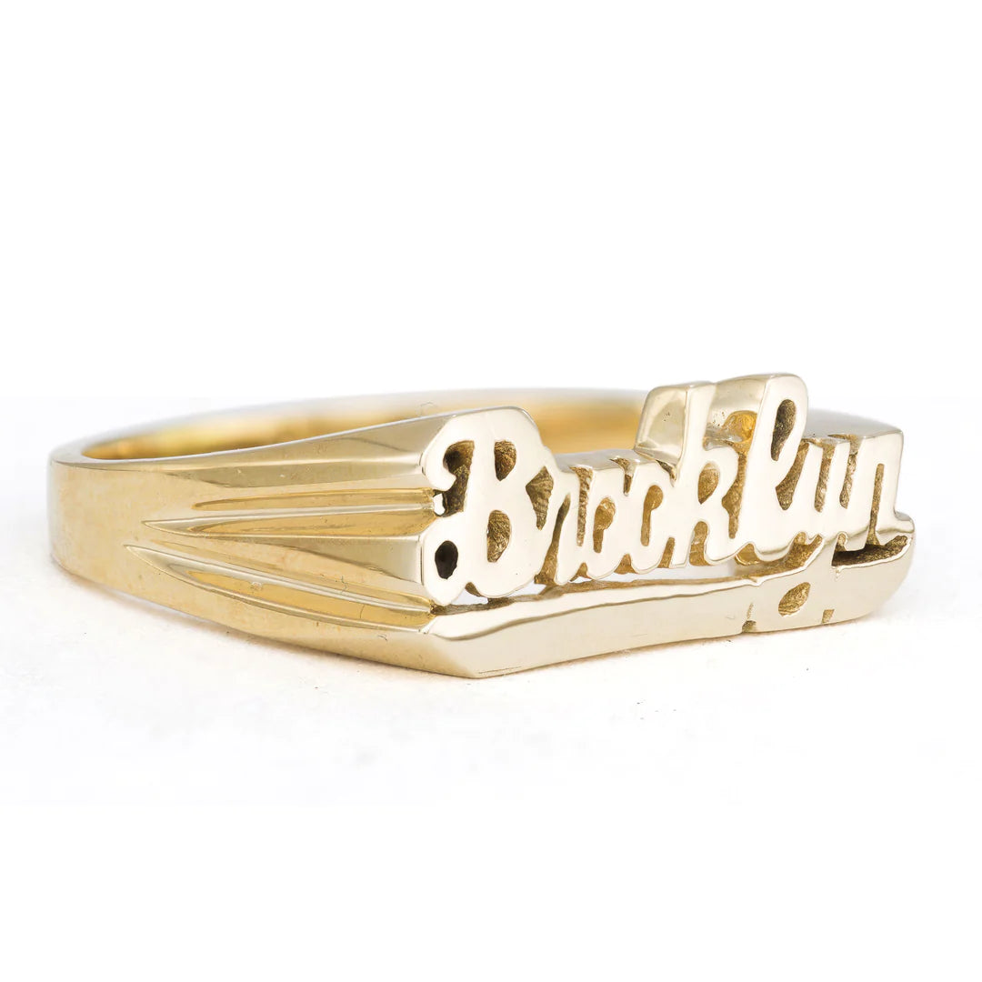 Brooklyn Gold Plated Brass Ring