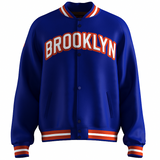 Brooklyn Bomber Jacket Blue and Orange