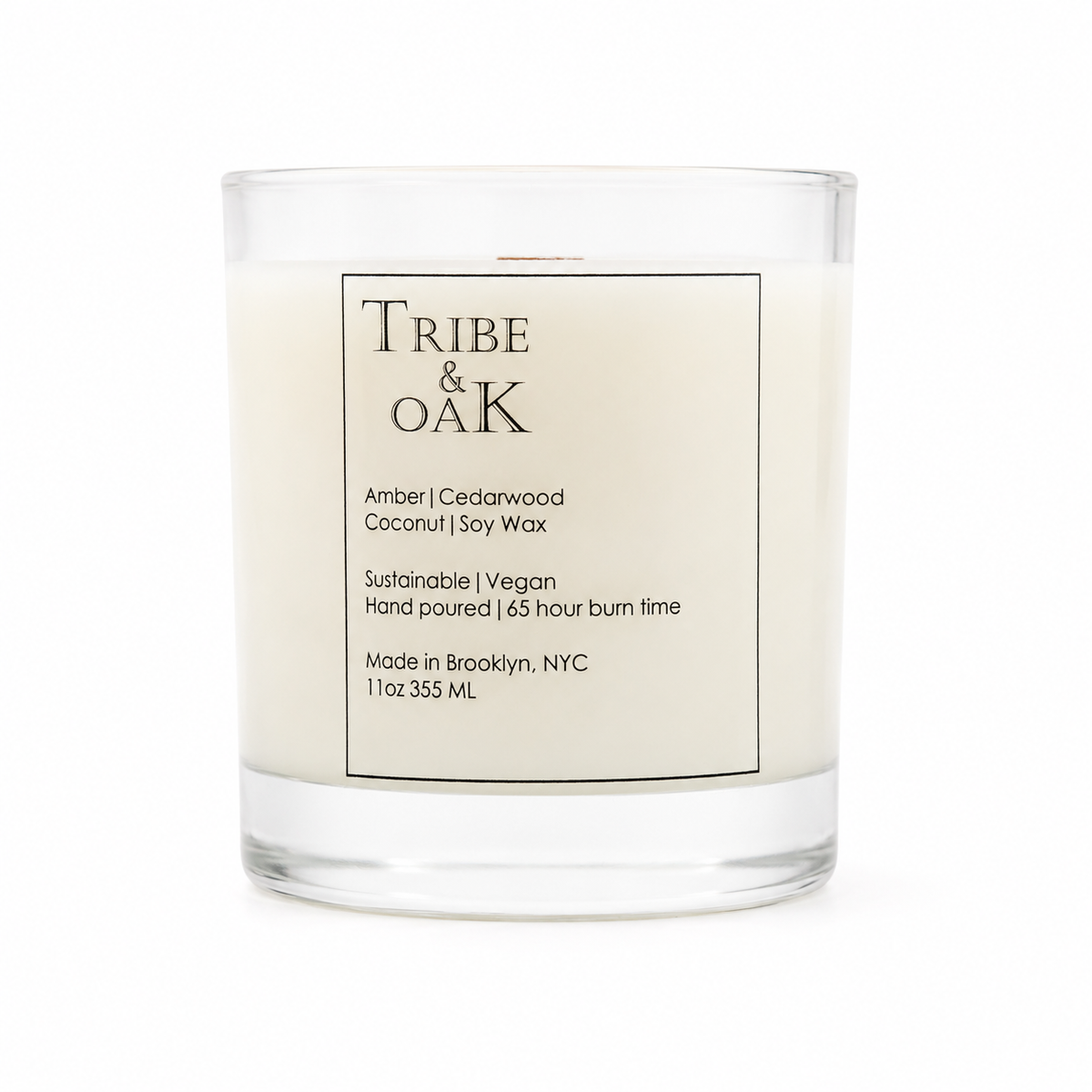 Amber & Cedarwood Coconut Soy Wax Candle