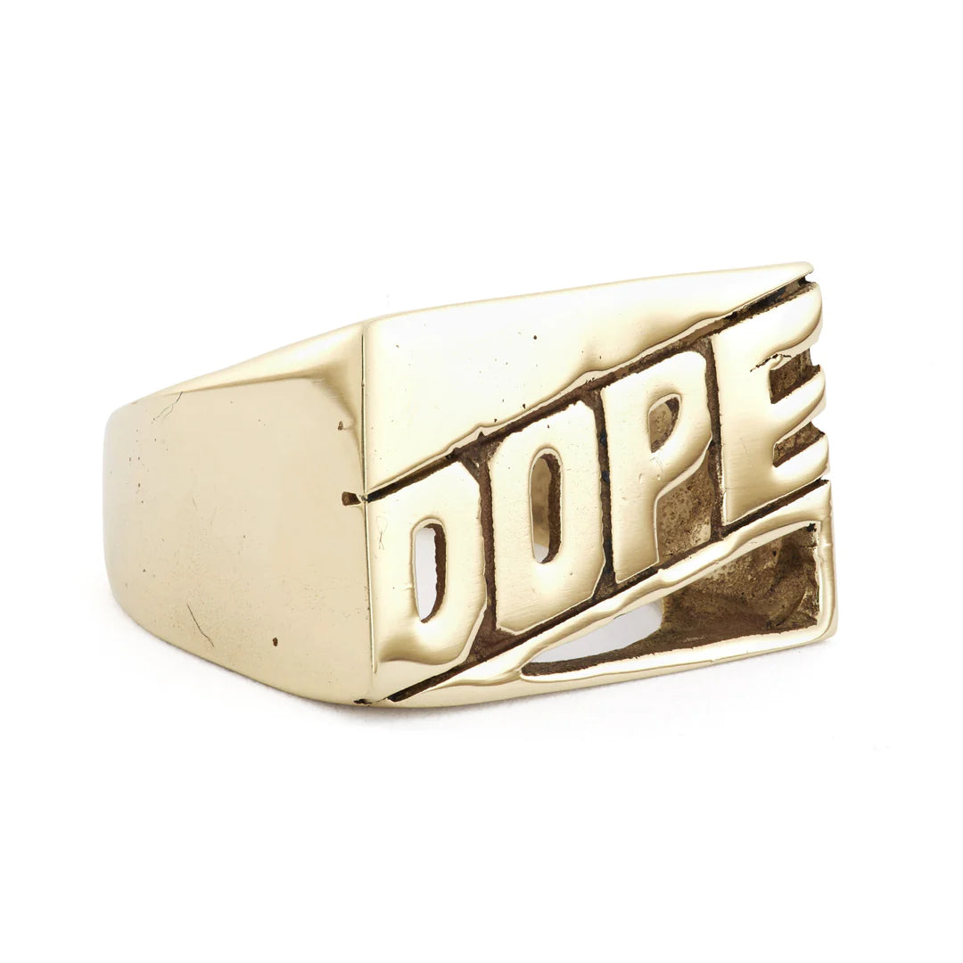 Dope Gold Plated Brass Ring