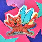 Flying Cat Sticker