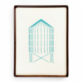 Water Tower - Hand Stitched Artwork Large