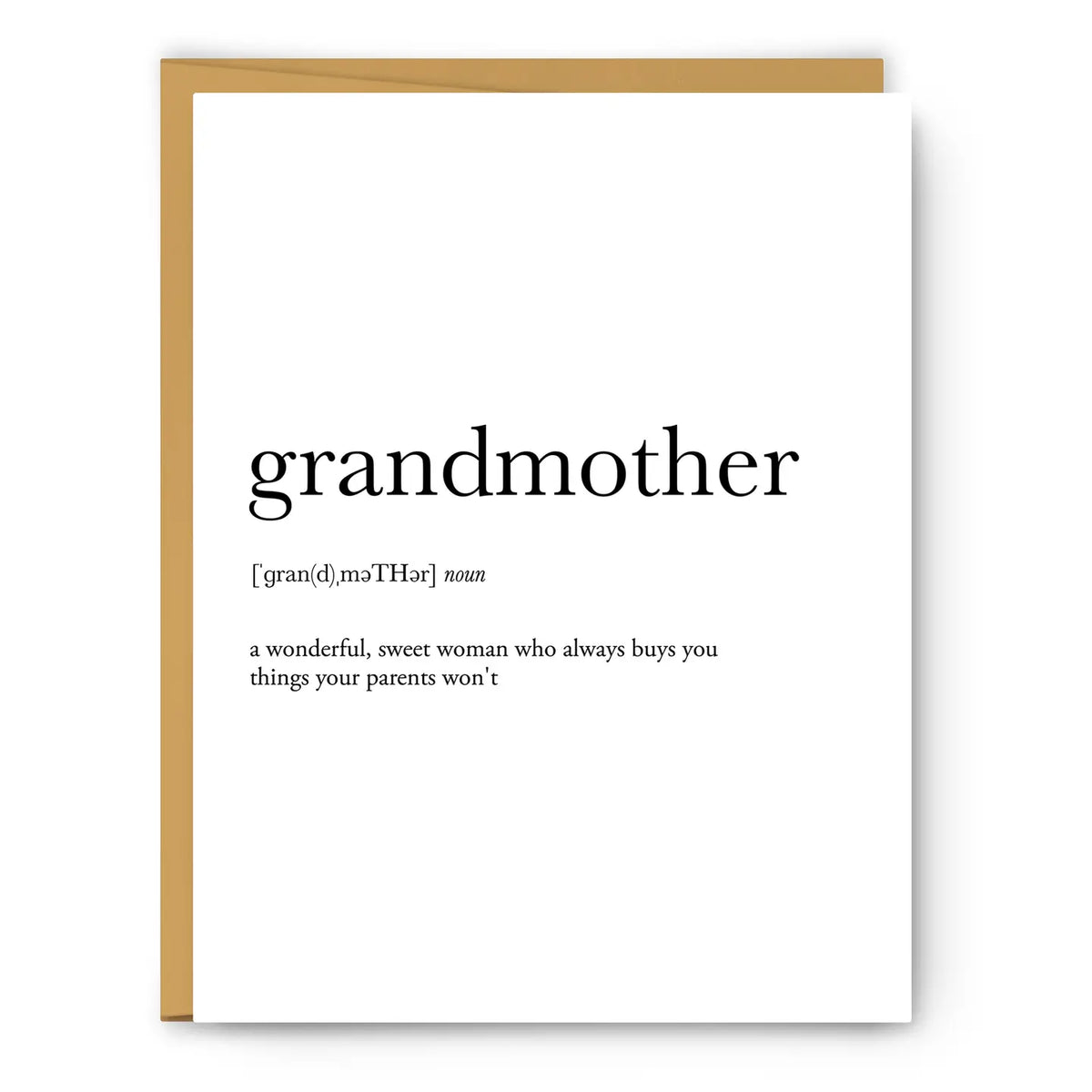 Grandmother Definition Mother's Day Card