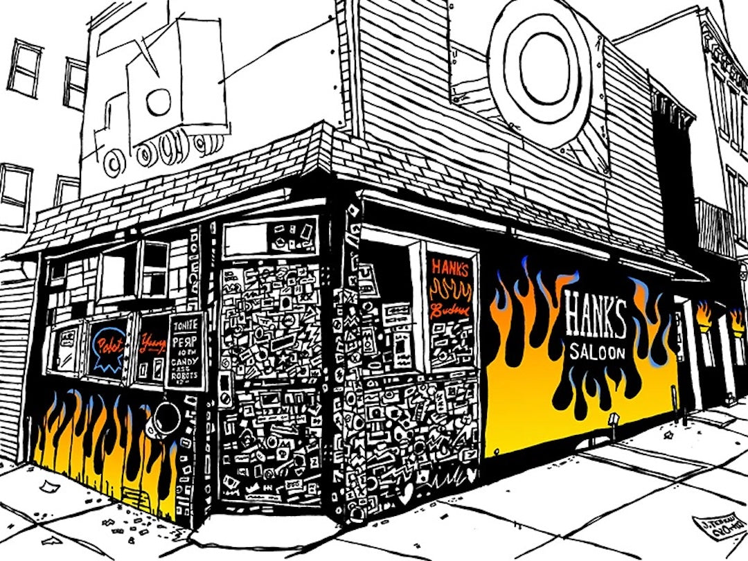 Hank's Saloon Bar Screen Print