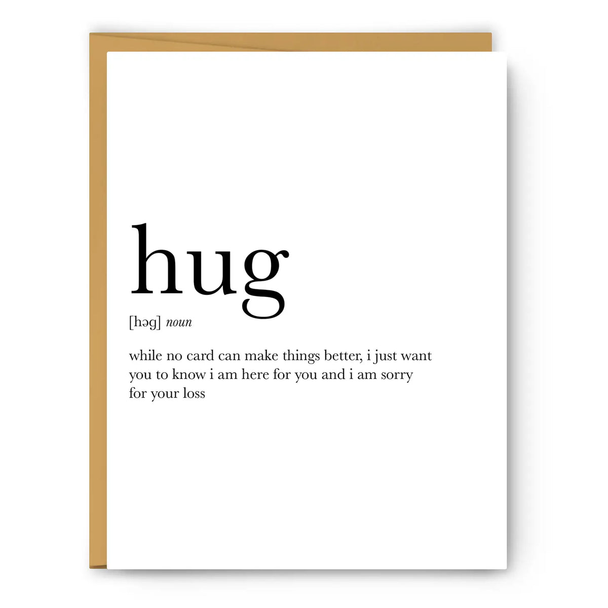 Hug Definition Sympathy Card