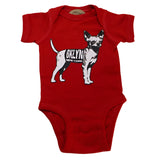 BKLYN Onesie Dog Design | Red