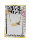 Brooklyn Nameplate Necklace - Gold Plated