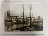 Brooklyn Bridge and Sailboats 1910 Print