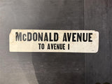 McDonald Ave | Vinatage Bus Route Sign