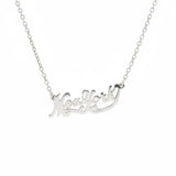New York Nameplate Necklace - Silver Plated