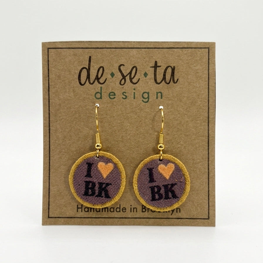I Love BK Purple Earring
